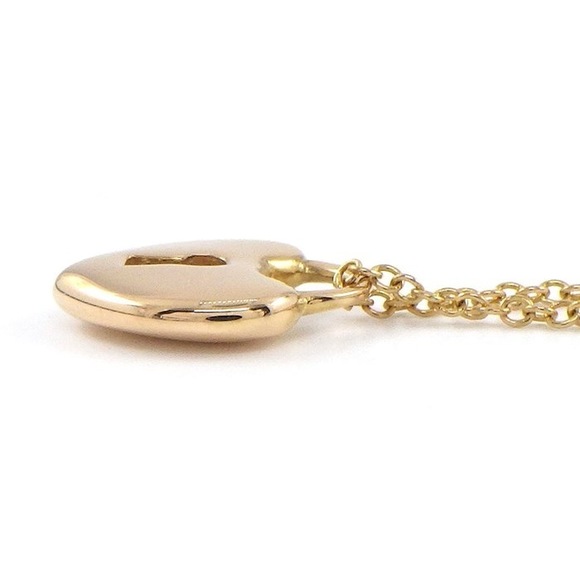 Tiffany Heart Lock Necklace Pink Gold